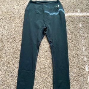 Gymshark calf length 7/8 green leggings, worn once